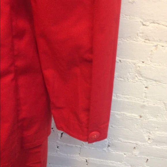 Vintage 80s Juno skirt suit red cotton size 11 - Picture 5 of 9